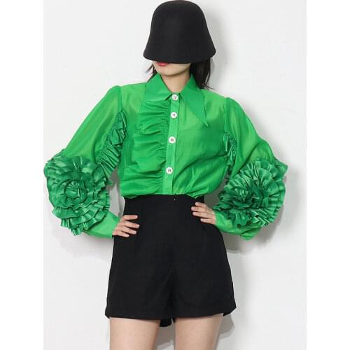 Зеленые блузки SAVELEVA China At AliExpress