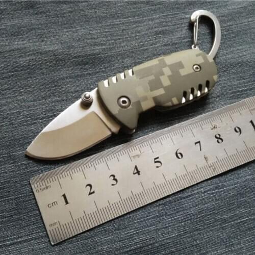 Mini Folding Knife a sharp 5CR15MOV Steel Small Pocket Knife camouflage handle Outdoors Survival EDC Tool
