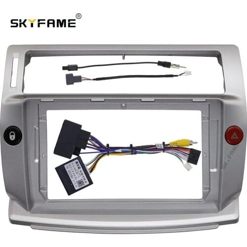 SKYFAME Car Frame Cable Canbus For CITROEN C4 C-triunfo C-Quatre 2004-2009 Android Big Screen Dask Kit Fascia Frame