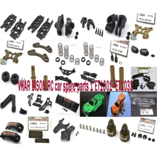 VKAR BISON 1/10 RC car spare parts ET1001 ~ ET1032 car shell column bumper swing arm Fixed seat steering cup Adapter etc. set1