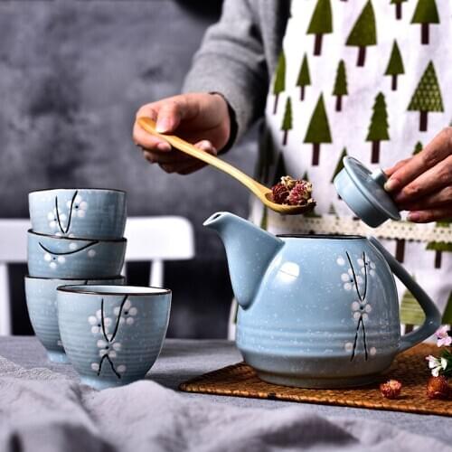 Japanese ceramic tea set teapot teacup household large cold water kettle creative large capacity tea pot kungfu teaware