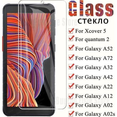1/2PCS Tempered glass for Samsung Galaxy Xcover 5 Screen Protector for A52 A72 A42 A32 A22 A12 quantum 2 protective glass film