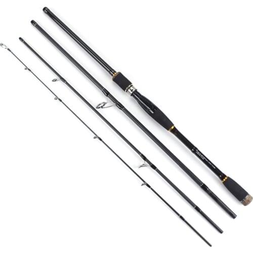2.1 2.4 2.7 3.0m Fast Action Spinning Fishing Rod Carbon M Lure Weight 10-25g Casting Travel Rod 4 Sections for Lure Fishing