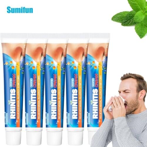 5Pcs Sumifun Rhinitis Cream Sinusitis Nasal Congestion Itching Sneezing Runny Nose Help Breathe Mint Nose Treatment Ointment