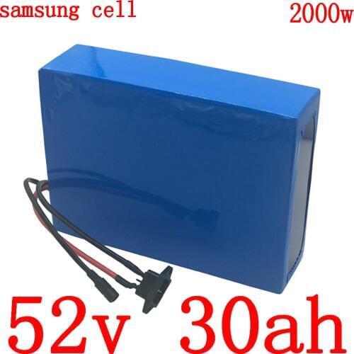 52V Battery 52V 1000W 1500W 2000W Ebike Battery 52V 30AH electric bike battery 52V 20AH 30AH Lithium battery use samsung cell