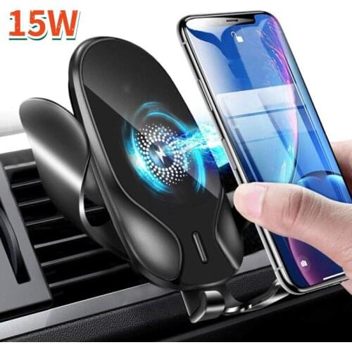 15W Quick QI Wireless Car Charger Mount Gravity Clamping Fast Charging Holder For iPhone 11 Pro Max 8 X XR XS Samsung S20 S10 S9