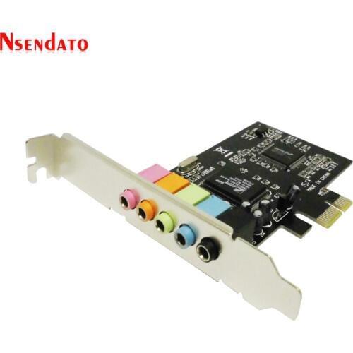 PCI-E PCI Express 5.1 Channel 3D Audio 6 Channels Digital Sound Card 5.1 Solid Capacitors CMI8738 Chipset Expansion Card