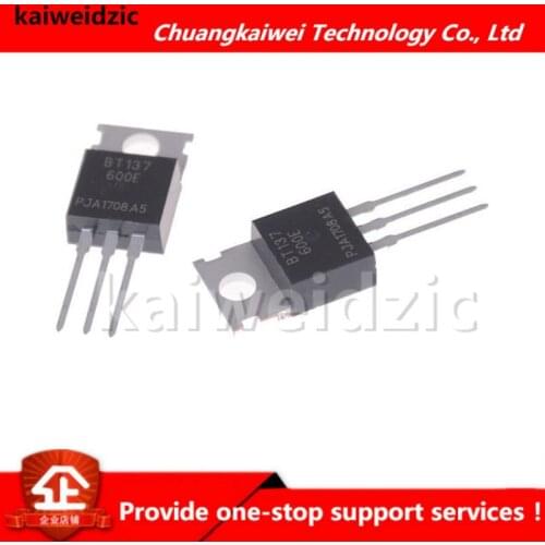 Kaiweikdic New imported original BT137-600E BT137 BT137-600 TO-220 8a600v bidirectional thyristor in-line triode