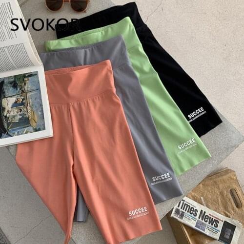 SVOKOR Plus Size Knee-Length Sport Leggings Women Letter Printed Fitmess Slimming Legging Workout Casual Pants Bodybuilding 2XL