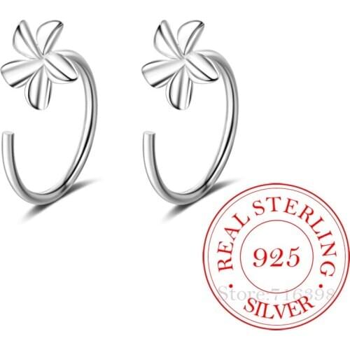 Statement Flower Stud Earrings For Women 925 Sterling Silver Fasion Jewellery Accessories