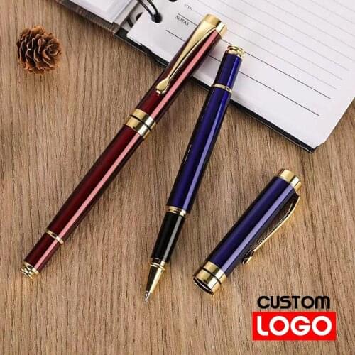 Metal Custom Engraved Gel Pen Office School Signature Gifts Customizable LOGO Stationery Supplies Wholesale Office Accessories