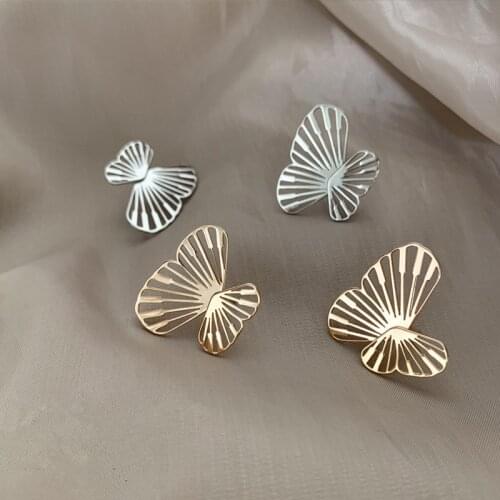 925 Sterling Silver Butterfly Piercing Stud Earring For Women Girls Jewelry Pendientes Accessories eh1358