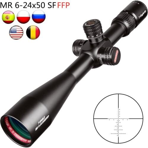 MR 6-24x50 SF FFP Riflescope First Focal Rifle Scope With Spirit Level Tactical RETICLE Long Range Rifles Hunting Scope
