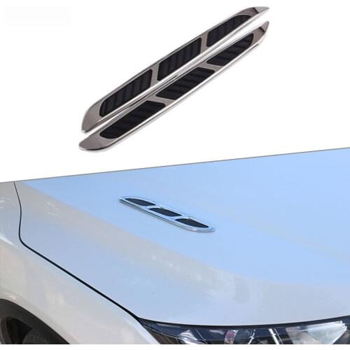 Fit Car Sticker Engine Hood Air Intake Flow Vent Fender Cover Shark Gill 3D Sticker Fender Bumper Trunk Car interior Accessories