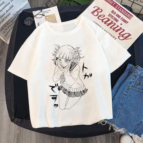 New Senpai Himiko Toga Funny Cartoon T Shirt Women Graphic Ullzang Fashion T-shirt Japanese Anime My Hero Academia Tee Tops