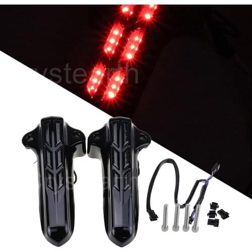 Motorcycle Front Lower Fork Leg Slider Cover LED Light For Harley Touring 2014-2019 Road Street Electra Glide EFI Ultra Classic