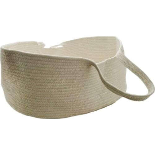 GXMB Portable Baby Moses Basket Carrier Cotton Rope Woven Sleeping Bed Newborn Cradle Bassinet Nursery Decoration