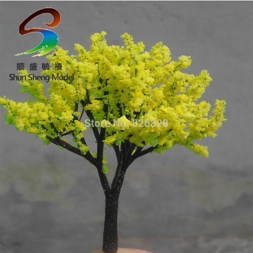 Manufacture -30pcs 8cm Scenery Landscape Train Model Scale Trees with leaf for model design