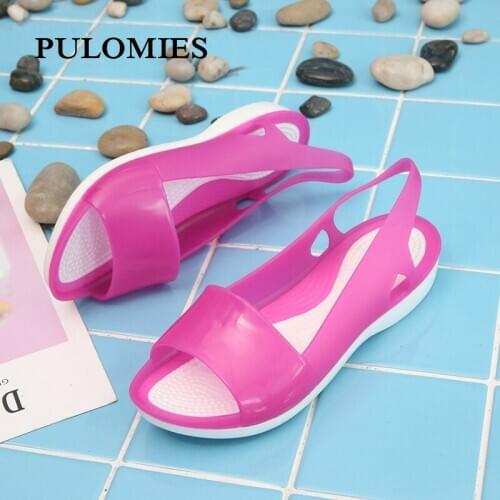Summer Women Slippers Clogs Quick Dry Casual Shoes Beach Non-Slip Slides Massage Female Girls Waterproof Jelly Sandals For Women
