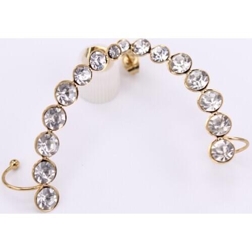 Stainless steel jewelry Features Crystal long earrings Full Ear Studs Prom Fashion Gift Skirt collocation Exquisite travel SL61