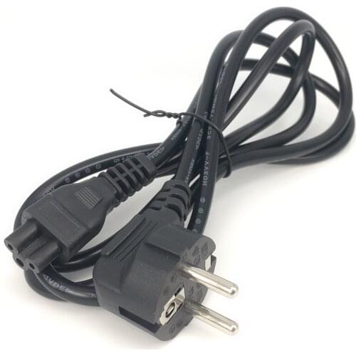 EU AC Power Cord Euro IEC C5 Power Extension Cable 180CM 1.8m 6ft Laptop Power Cable For HP Dell Lenovo Sony Notebook LG TV