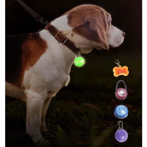 Pet LED Flashlight Dog Cat Collar Glowing Pendant Night Safety Pet Leads Necklace Luminous Bright Collar for Training Walking