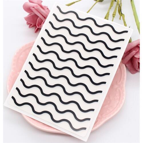 YPP CRAFT Wave Plastic Embossing Folders for DIY Scrapbooking Paper Craft/Card Making Decoration Supplies