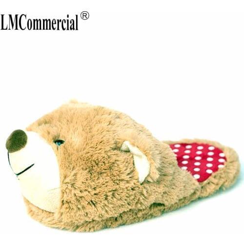 Women winter slippers Custom slippers Home House Slippers Children indoor bear Lovers Warm Woman Slippers Plush Shoes