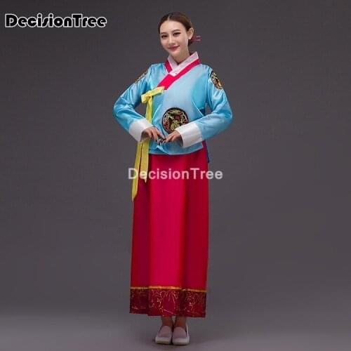 2021 traditional korean hanbok for woman noble elegant royal court princess dresses female embroidery party stage dance costumes
