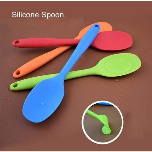 1pc Heat Resistant Integrate Handle Silicone Spoon Scraper Kitchen Utensil Turners Spatula Pan Spatula Cake Kitchen Cooking Tool