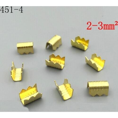 100pcs/lot 451-4 Shark tooth buckle u-shaped copper wire deduction wire envelope terminal