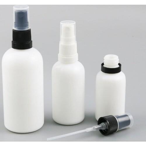 200 x Refillable Natural White Glass Bottle With Tamper Evident Spray 30ml 50ml 100ml 1oz White Glass Perfume Vials Containers