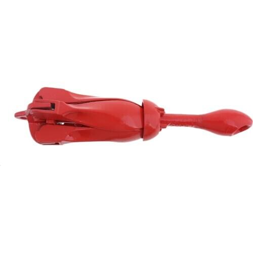 3.3 lbs Folding Grapnel Boat Anchor for Kayak,Fishingboat , Canoe,Yacht, Red