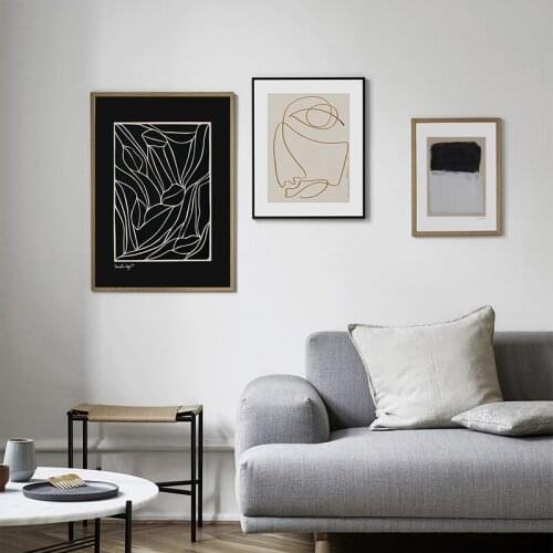 Abstract Geometry Canvas Print Minimalist Picture Grey Black Wall Painting Graphic Shapes Art Poster Home Living Room Decoration