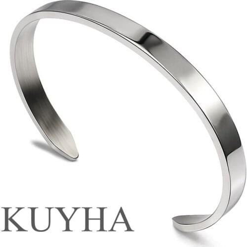 Free Shipping Top Quality Silver Bracelets with laser custom cool Fine Fashion Bracelet Gift