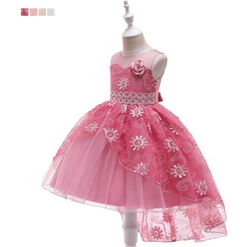 2021 New Tuxedo Dress Girl Sequin Embroidered Tuxedo Dress Flower Childrens Wedding Dress Princess Skirt Tuxedo