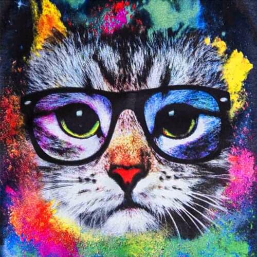 Evershine 5D DIY Full Square Round Diamond Embroidery Cat Diamond Painting Animal Cross Stitch Kit Mosaic Rhinestone Art