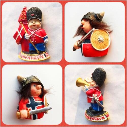 Europe and America Denmark Germany 3D Fridge Magnets Tourism Souvenir Refrigerator Magnetic Sticker Collection Handicraft Gift