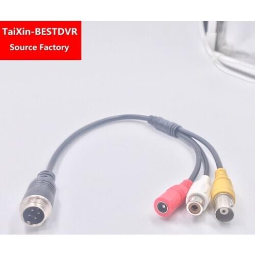 Lebanese truck surveillance video cable Aviation head male to BNC RCA audio and video power cable
