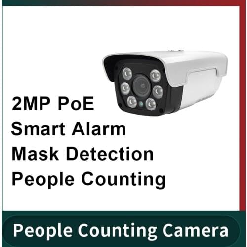 People Counting Camera Real-time Indoor Outdoor 2MP 1080P Audio HD Poe Mask Detection Smart Alarm APP Onvif Zoom H.265 2.8-12mm