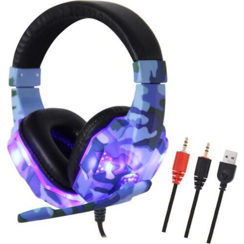 Camouflage PS4 Headset Bass Gaming Headphones Game Earphones Casque With Mic For PC Mobile Phone New Xbox One Tablet