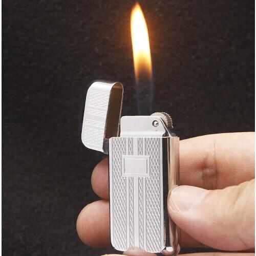Compact Gas Butane Lighter Ultra-thin Mini Grinding Wheel Ignite Free Fire Lighter Portable Custom Advertising Gift For Man
