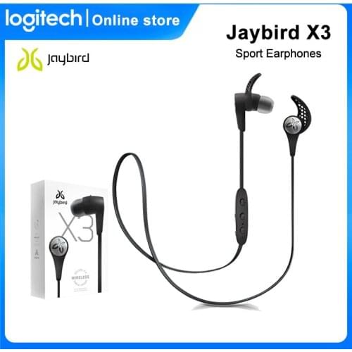 Logitech Jaybird X3 Wireless Sport Earphones With Mic Neck-mounted Earbuds Handsfree Bluetooth 4.1 Sweat-Proof For Mobile Phone