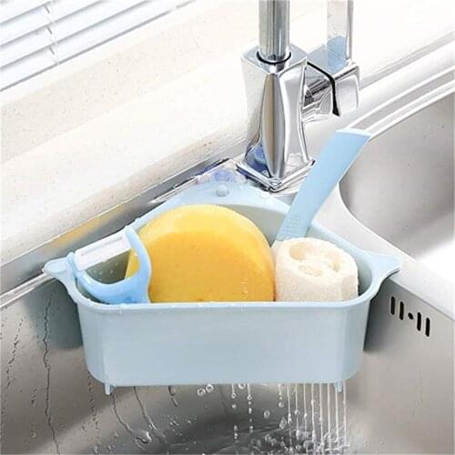 Multi Kitchen Sink Drain Soap Spong Rack Vegetable Fruit Drainer Basket Suction Cup Purpose Washing Bowl Storage Rack Hanger