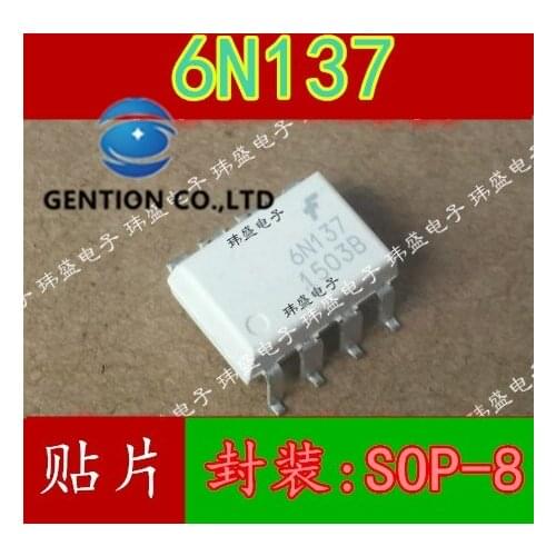 10PCS 6N137M SOP-8 white light coupling 6N137 6N137SDM at a high speed in stock 100% new and original
