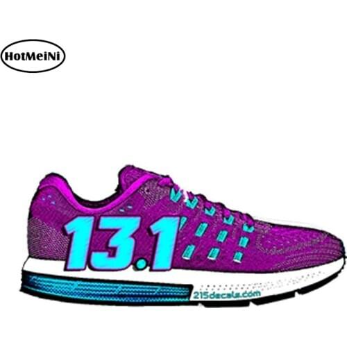 HotMeiNi 13cm x 5.6cm 13.1 Shoe Sticker 12 MARATHON Car Truck Cup Laptop Graphic Decal Run Running Waterproof Car Styling