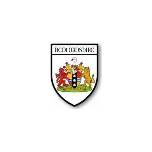 Sticker Car Motorbike Adhesive Souvenir Coat of Arms Vinyl Bedfordshire R3 Stickers for Laptops, Office Supplies, Motorcycles