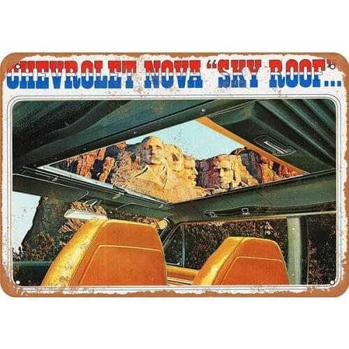 Nova Sky Roof Tin Sign art wall decoration,vintage aluminum retro metal sign,iron painting vintage decoration sign