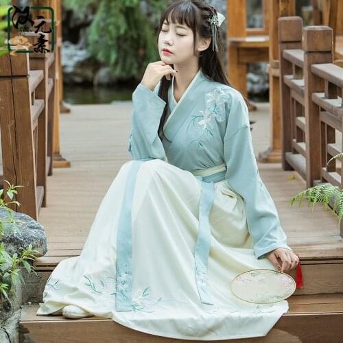 2020 New Fahion Chinese Ancient Traditional Hanfu Women Girl Fusion Modern Hanbok Tang Dynasty Consum Cosplay Party Game