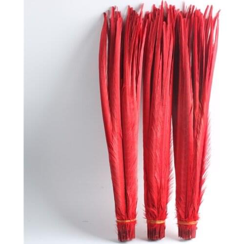The New Beautiful Red Pheasant Tail Feathers 50-55cm/20-22inches Home Christmas Diy Wedding Craft DIY Plume